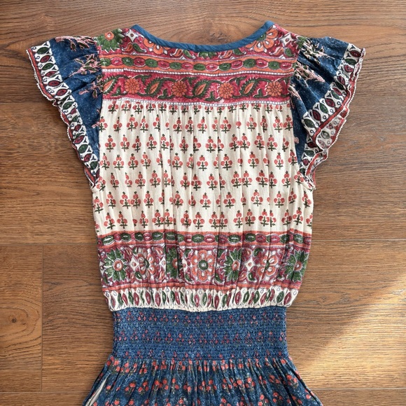 FAHERTY - Bemini Smocked Mini Dress (Small) - Multicolor Floral with Pockets - Picture 5 of 7